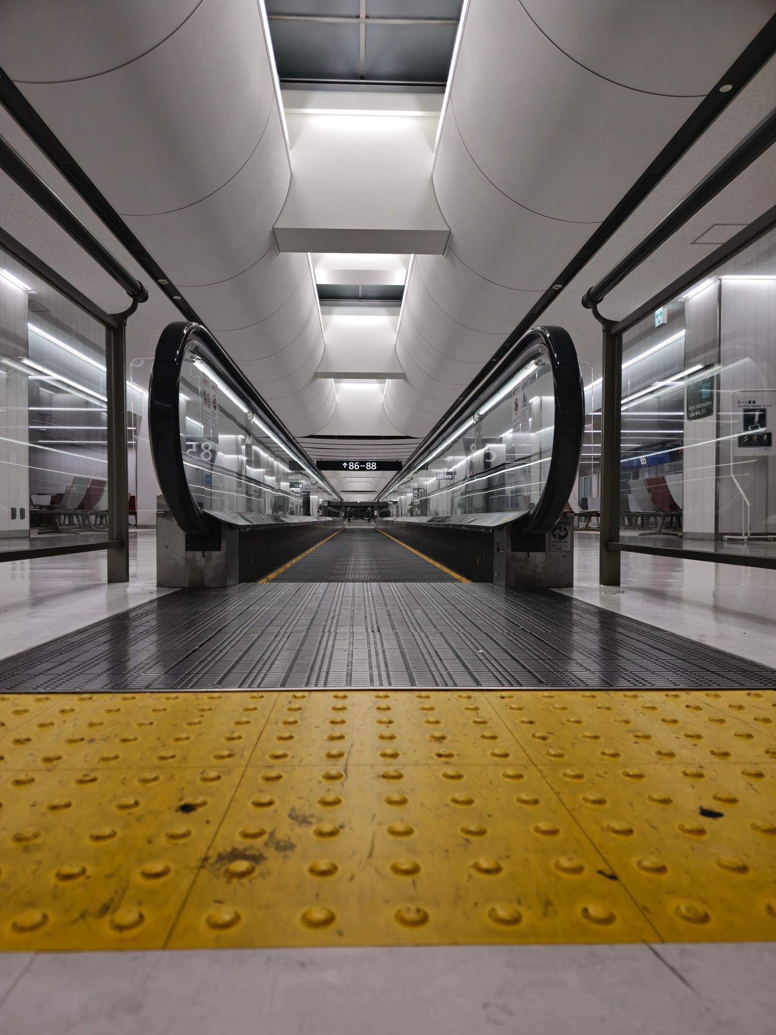 Inside a terminal at Narita International Airport.